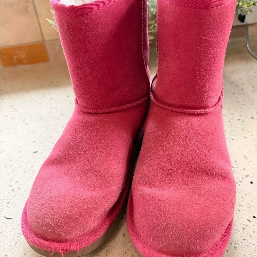 UGG Sherpa suede Kids Pink Boots